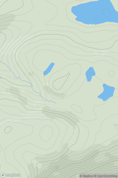 Thumbnail image for Creag Mhor North Top [Kyle of Lochalsh to Garve] showing contour plot for surrounding peak